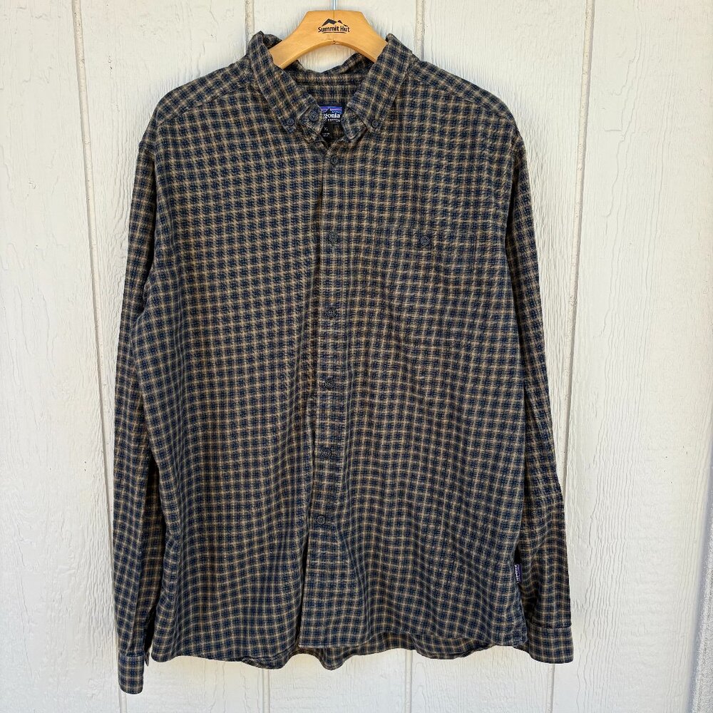 Patagonia L/S Vjosa River Shirt Mens XL Endless Black Plaid Outdoor Gorpcore - Picture 2 of 11